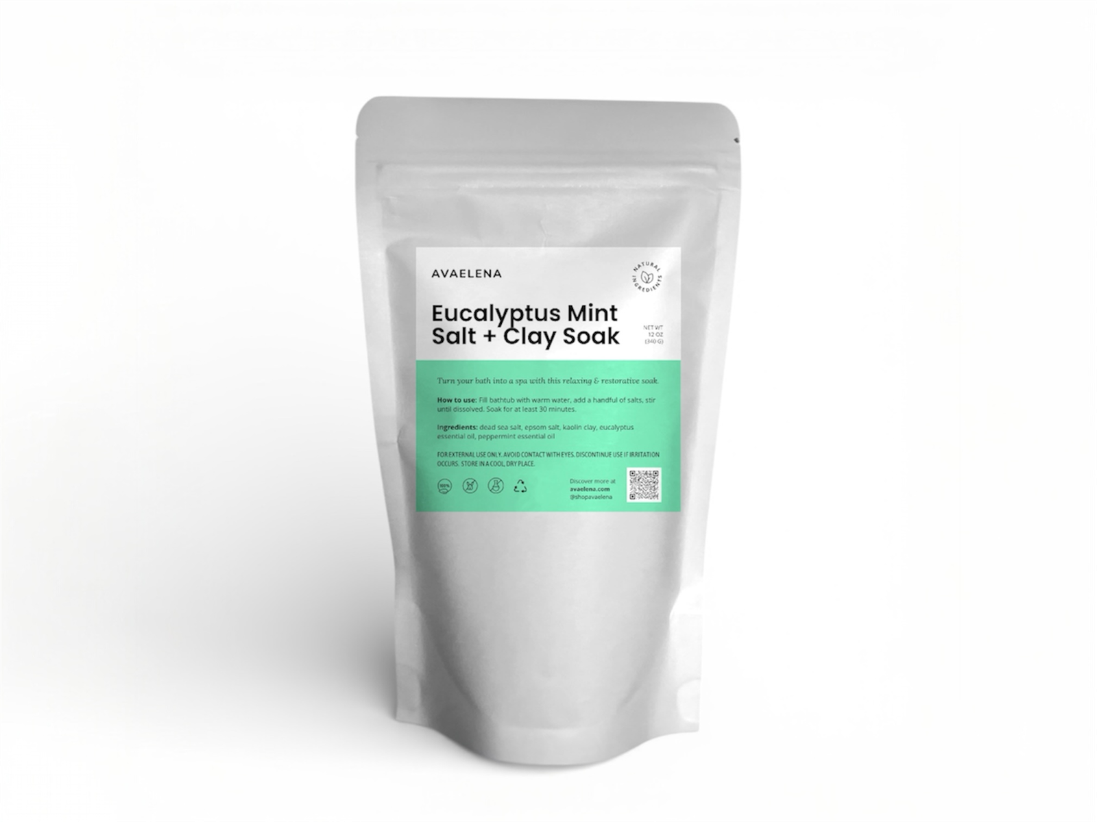 Eucalyptus Mint Salt & Clay Bath Soak - Refill